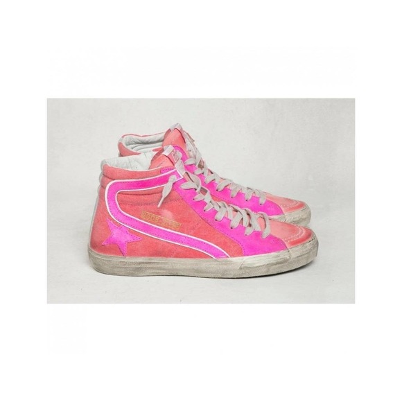 Golden Goose Shoes - Golden Goose Highlighter Pink Slides 38